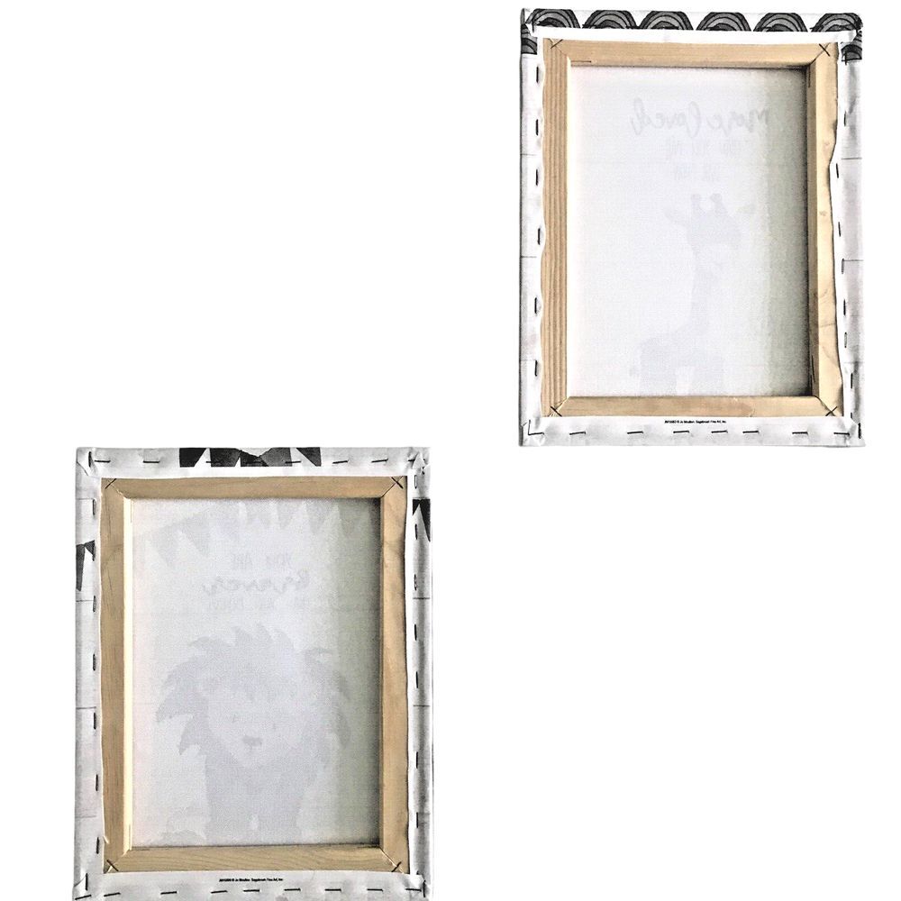 Baby Safari Animals Canvas Wall Art - Nursery Decor‎ - Set of 2/11 X 14 in - Picture 2 of 9
